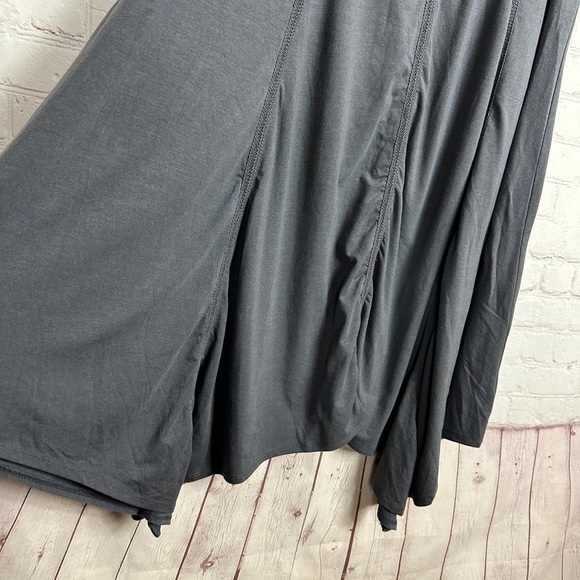 Torrid Gray MIDI JERSEY TRAPEZE DRESS lace crochet accents, sz 2 2X, EUC - Picture 3 of 6